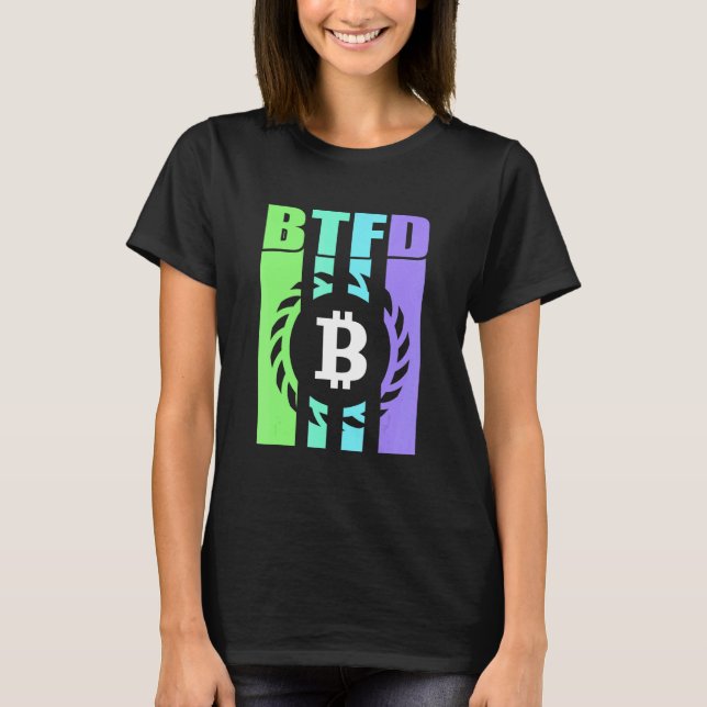 Camiseta Comprar A Queda Hodl Btc Bitcoin Blockchain Moeda  (Frente)