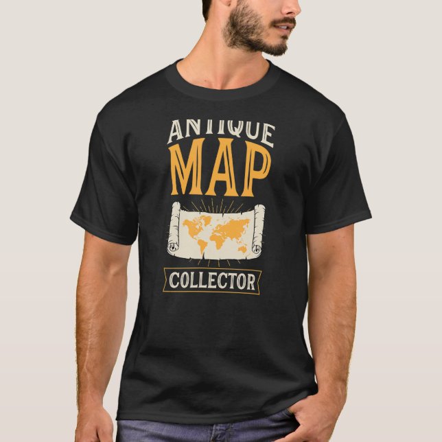 Camiseta Comprar Aficionado do Mapa do Coletor de Geografia (Frente)