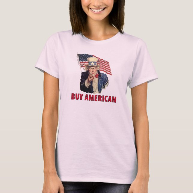 Camiseta Comprar americano (Frente)
