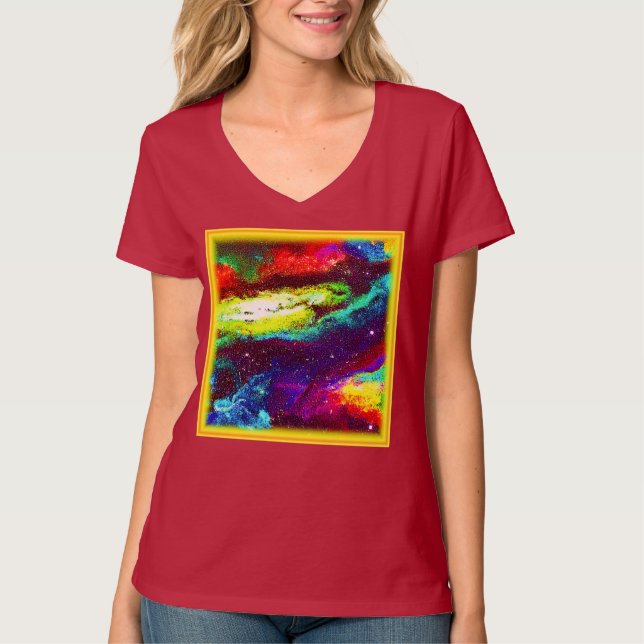 Camiseta Comprar Colorido de Arte Universo (Frente)