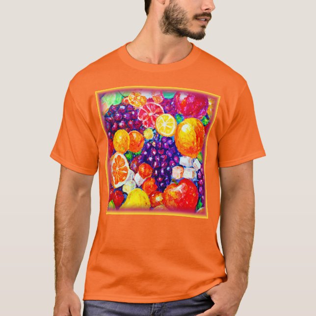 Camiseta comprar de Arte Fresco - Padrão de Frutas (Frente)