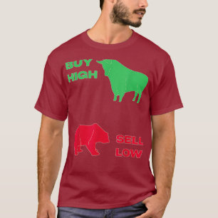 Camiseta Comprar de venda alta e baixa negociação de ações