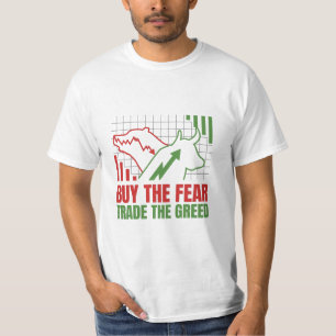 Camiseta Comprar do Medo Comercializar o Mercado de Valores