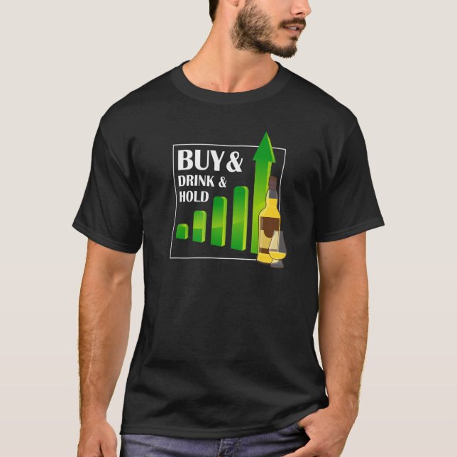 Camiseta Comprar E Bebida E Mantenha O Solteiro Malt Whiske (Frente)