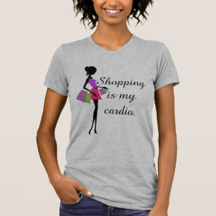 Camiseta Comprar é o meu divertimento e humor Cardio