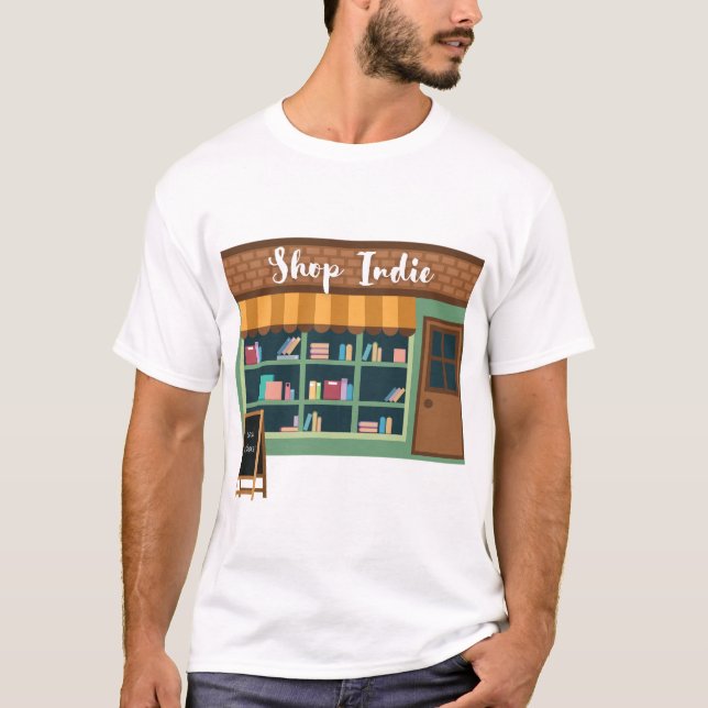 Camiseta Comprar Livrarias Indie (Frente)