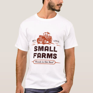 Camiseta Comprar Local Outdoor Trator Farmácias Pequenas e