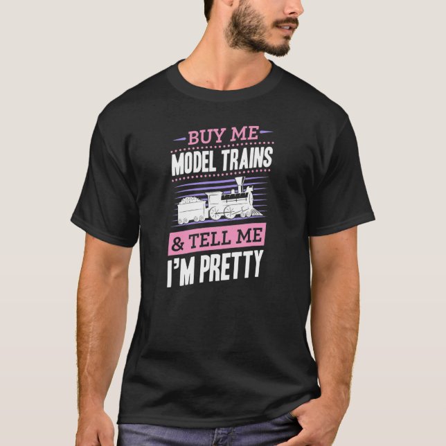Camiseta "comprar-me-Modelo Trens" E diz-me que sou Bonito  (Frente)