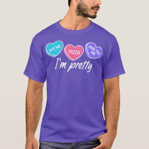 Camiseta Comprar-me Pizza e diz-me que sou Bonito Cozinhar 