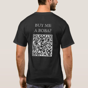 Camiseta Comprar-Me Um Código QR Boba Na Parte Traseira, En