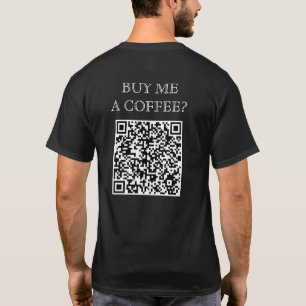 Camiseta Comprar-Me Um Código QR De Café Na Parte Traseira