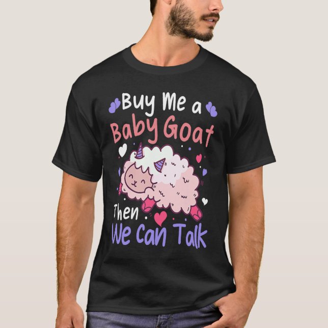 Camiseta Comprar-Me Um Gato De Bebê E Podemos Falar De Cabr (Frente)