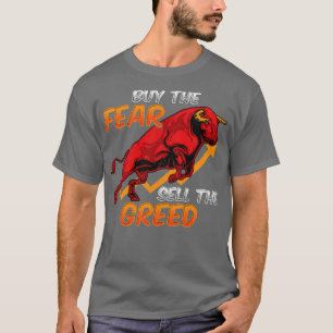 Camiseta Comprar O Medo Vende O Mercado Da Bull Com Ganânci