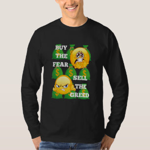 Camiseta Comprar O Medo Vender A Ganância (Letra Branca)