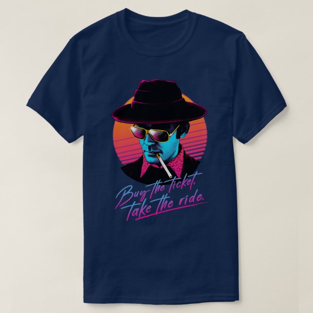 Camiseta Comprar o tíquete pega a pista (Frente do Design)