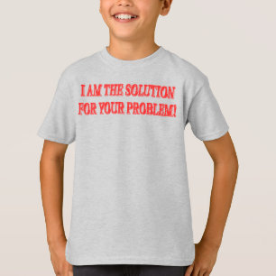 Camiseta Comprar Trabalho de arte, Design "I AM THE SOLUTIO