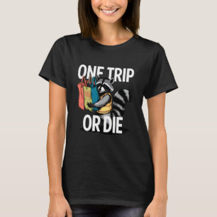 Camiseta Compras de alimentos sacolas carregando uma viagem