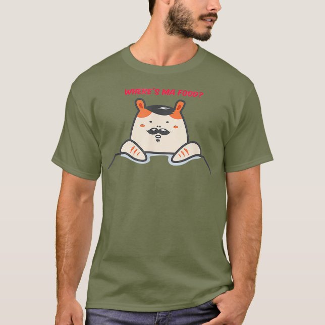 Camiseta Compras de Hamster Onde está minha Comida (Frente)