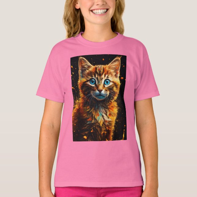 Camiseta "Compras: Fora e Traseira de Gatinhos Fofos" (Frente)