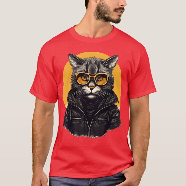 Camiseta Compras Urbanas Gato Espírito Gato Amantes engraça (Frente)