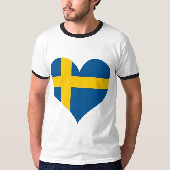 Camiseta Compre a bandeira da suecia (Frente)