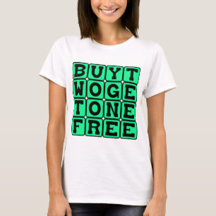 Camiseta Compre Dois Leve Um de Graça, Grávida de Trigêmeos