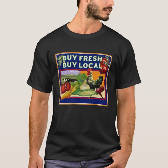 Camiseta Compre fresco, compre o Local (Frente)