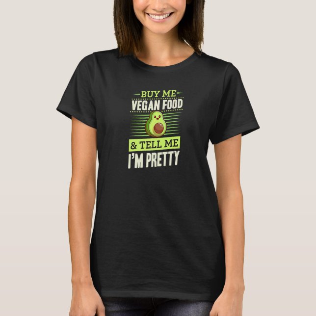Camiseta Compre-me Comida Vegana E Diga Que Eu Sou Um Abaca (Frente)