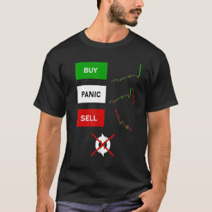 Camiseta Compre Pânico Venda Não Repita Negociação de Açõ
