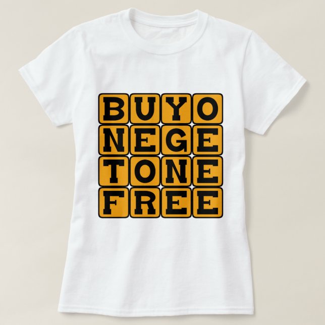 Camiseta Compre Um e Leve Outro Grátis, Grávida de Gêmeos (Frente do Design)