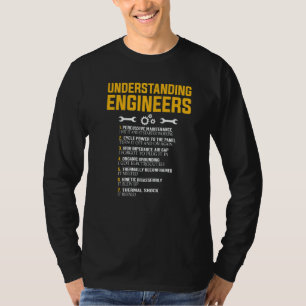 Camiseta Compreendendo Engenheiros Mecânicos Sarcástico En