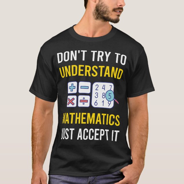 Camiseta Compreender Matemática Math Maths (Frente)