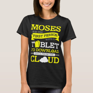 Camiseta COMPRIMIDO DE MOSES BÍBLIAS FUNNAS Humor Presente