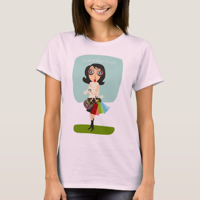 Camiseta Compro-a-holics vs presentes (Frente)