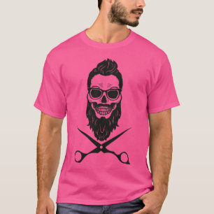 Camiseta Compro de barbeiro crânio Clássico TSirt