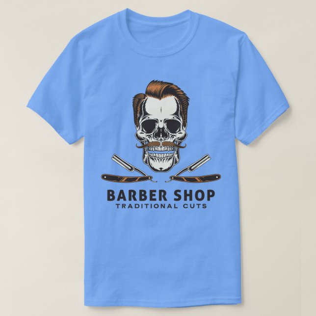 Camiseta Compro de Barber Crânio (Frente do Design)