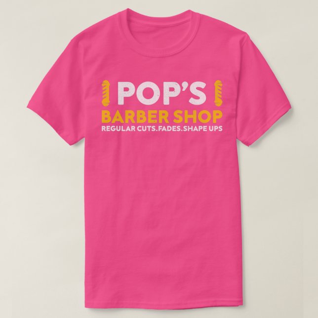 Camiseta Compro de Barber Popx27s Cortes Regulares Quebras  (Frente do Design)