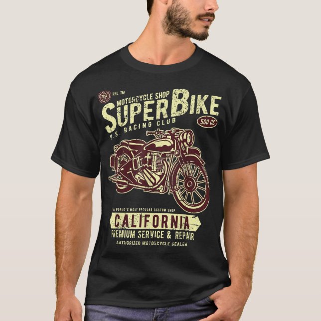 Camiseta Compro De Bike Clássico Personalizado Da Super Bic (Frente)