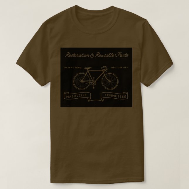 Camiseta Compro de Bike de Peças de Restauração (Frente do Design)