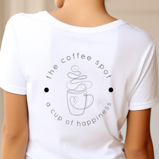 Camiseta Compro de Café Personalizado Adicione Seu Logotipo (Criador carregado)