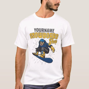 Camiseta Compro de Snowboard Personalizado da Borda de Neve