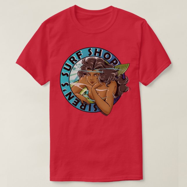 Camiseta Compro de Surf de Sirens no Mar do Sul (Frente do Design)