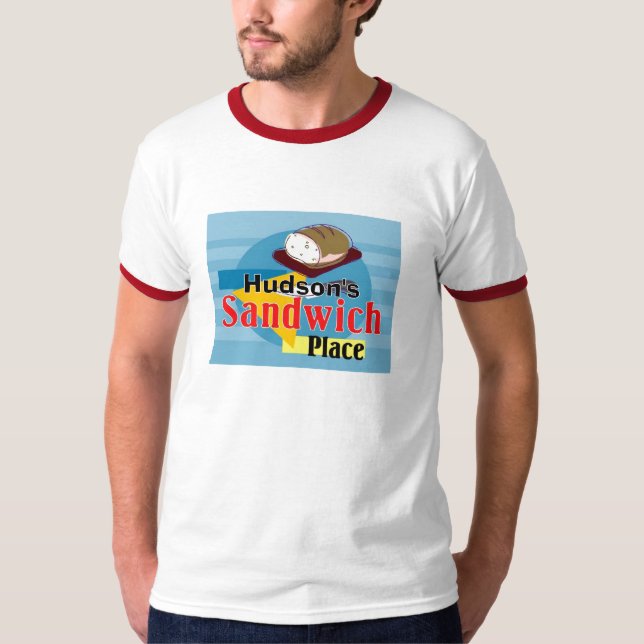 Camiseta Compro em sanduíche - Personalize com seu nome (Frente)
