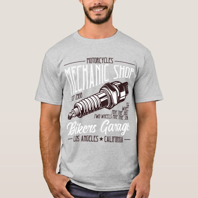 Camiseta Compro Mecânico de Motocicleta (Frente)
