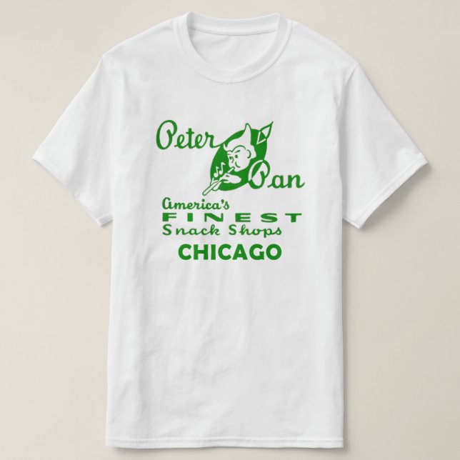 Camiseta Compro Peter Pan Snack, Chicago (Frente do Design)