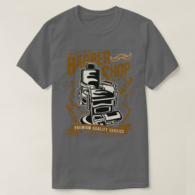 Camiseta Compro Vintage Barber 3 (Frente do Design)