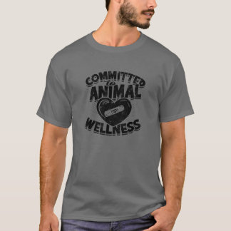 Camiseta Comprometido com o bem-estar animal Veterinário