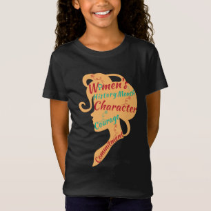 CAMISETA COMPROMISSO DE CORAGEM DO CARÁTER MÊS DA HISTÓR