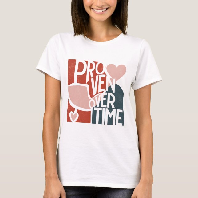 Camiseta Comprovado ao Longo do Tempo – Citação Mínima de D (Frente)