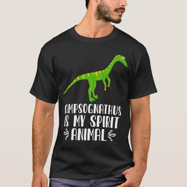 Camiseta Compsognathus é meu animal espirito (Frente)